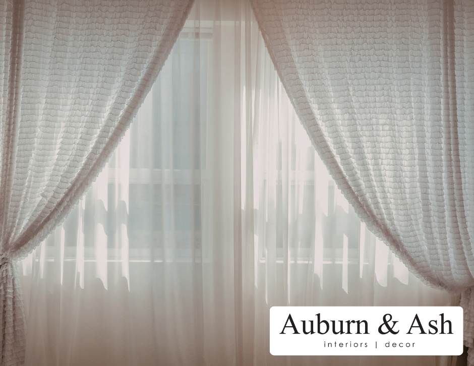 textured custom drapes and curtains for sale at Auburn & Ash Design Red Deer