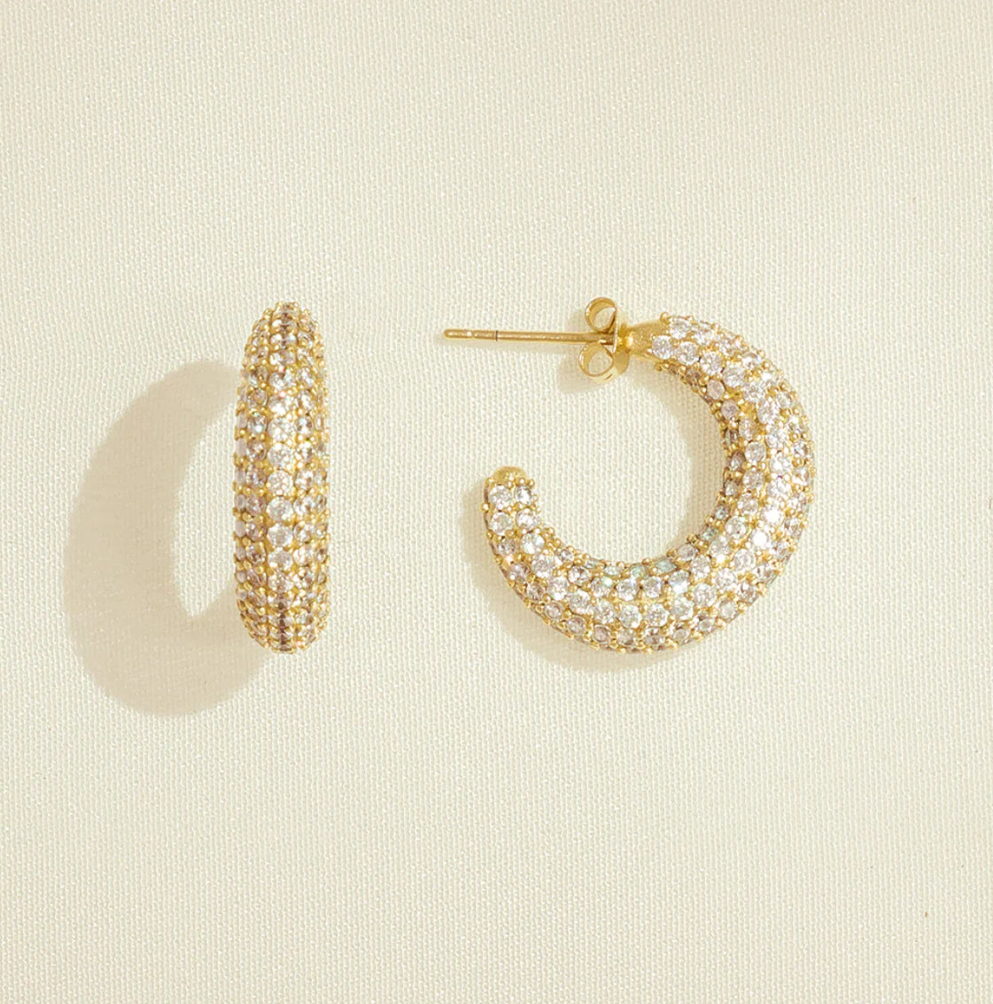 Agapee Aura Pavé Hoop Earrings