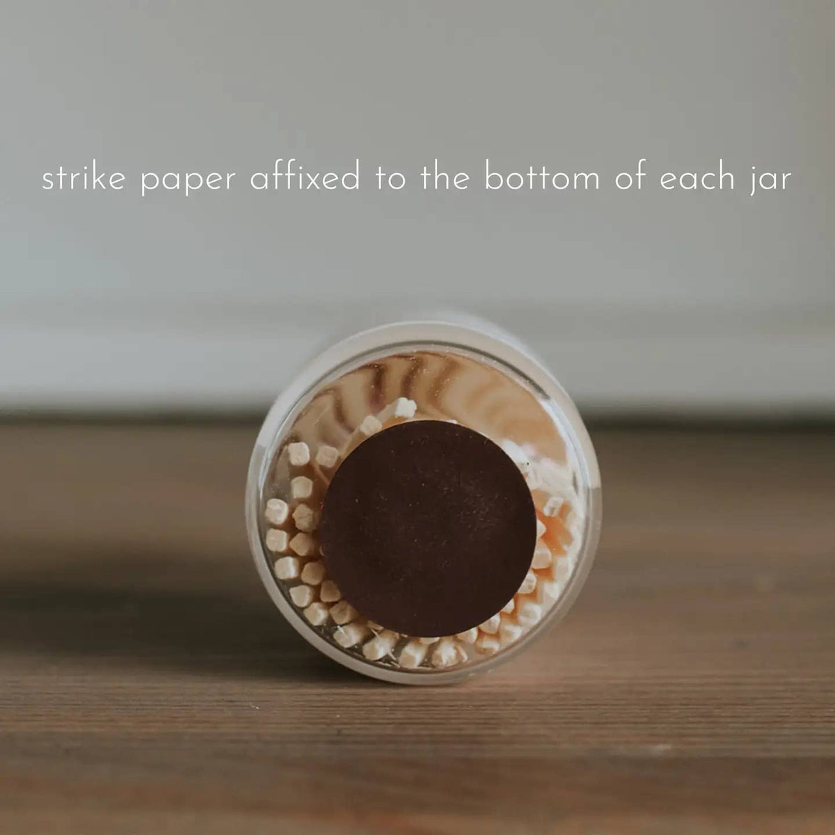 Blush Pink Tipped Safety Matches in Apothecary Jar