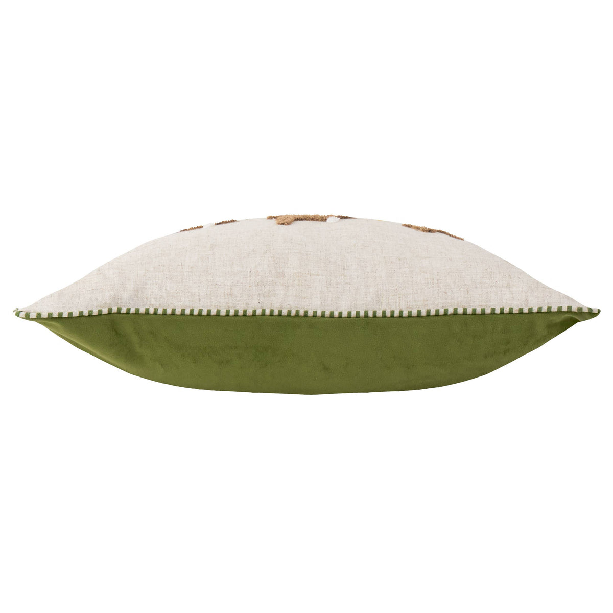 Ramble Hares Tufted Cushion, Sage