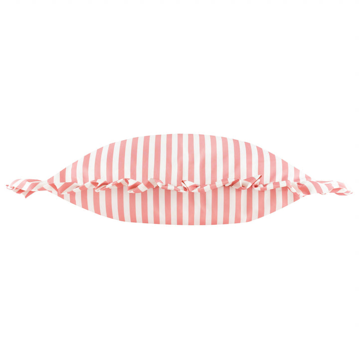 Millie Ruffle Striped Outdoor Cushion, Pink