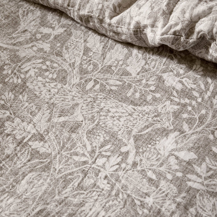 Cademuir Reversible Cotton Muslin Duvet Set, Nut