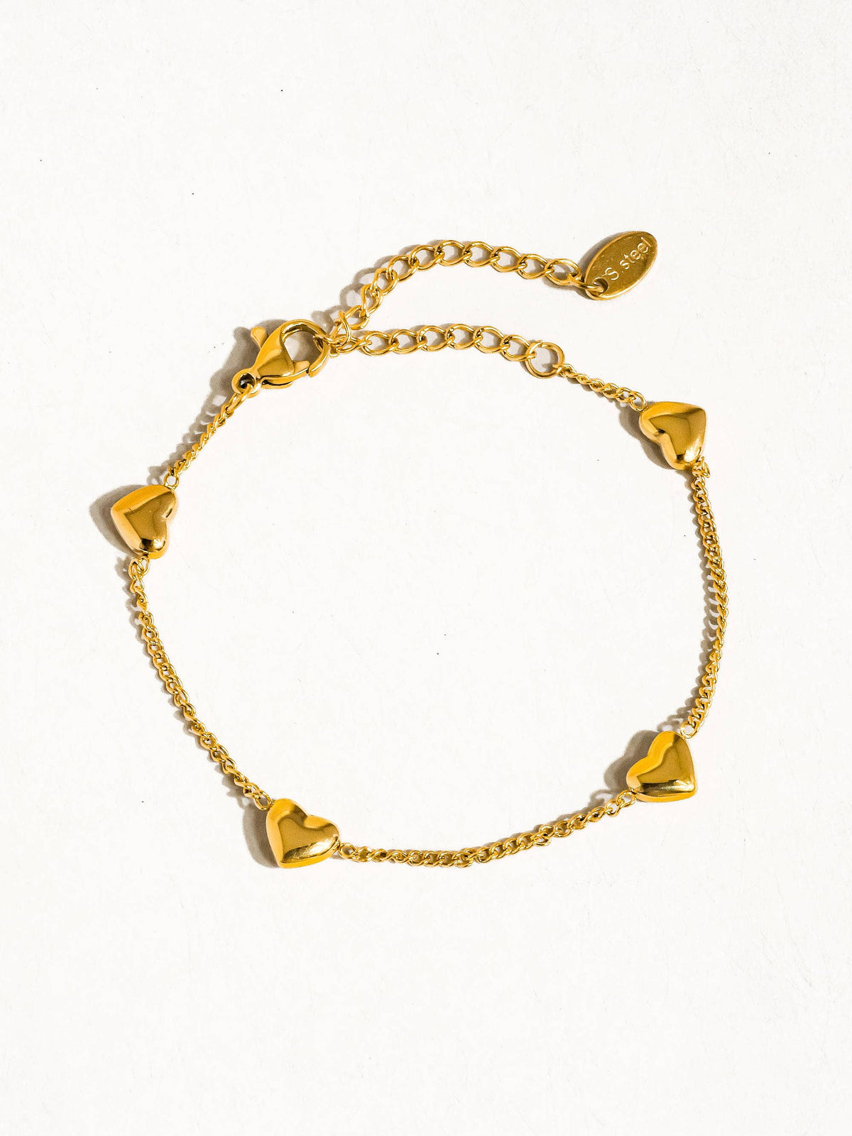 Vivre 18K Gold Non-Tarnish Petite Heart Bracelet & Necklace
