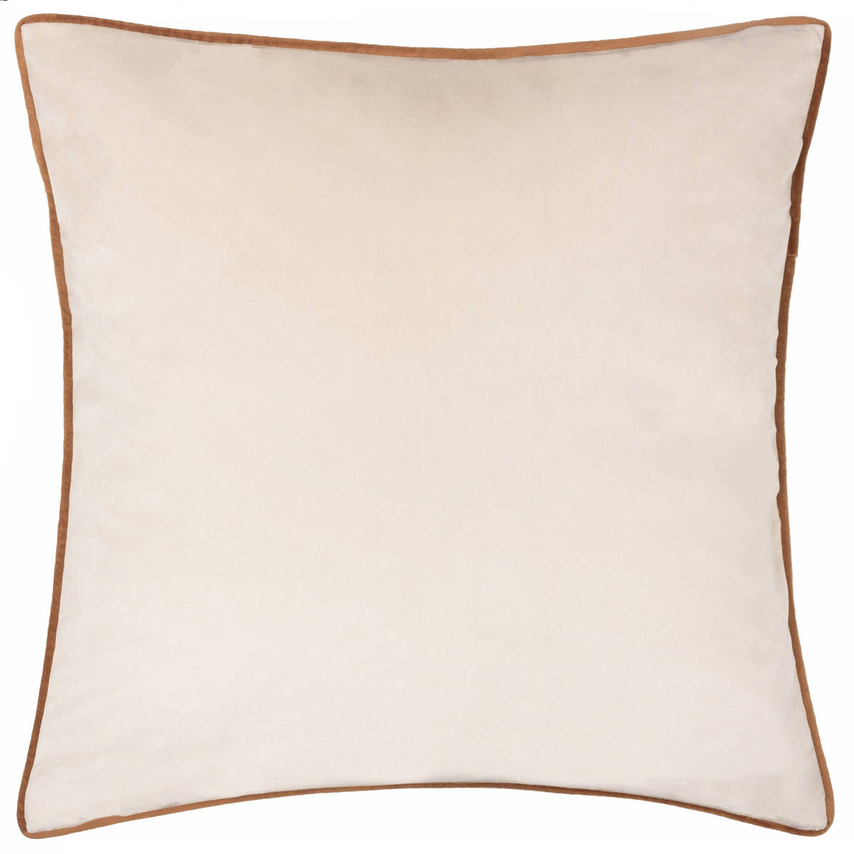 Meridian Velvet Cushion, Ecru/Ginger