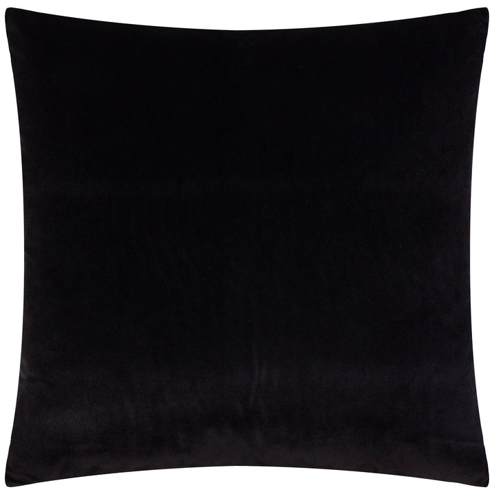 Savoy Stripe Velvet Cushion, Black