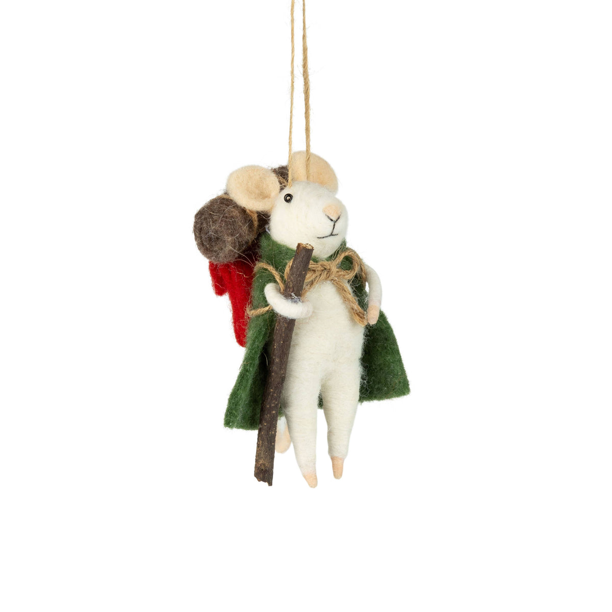 Otto Evergreen Felt Mouse Ornament
