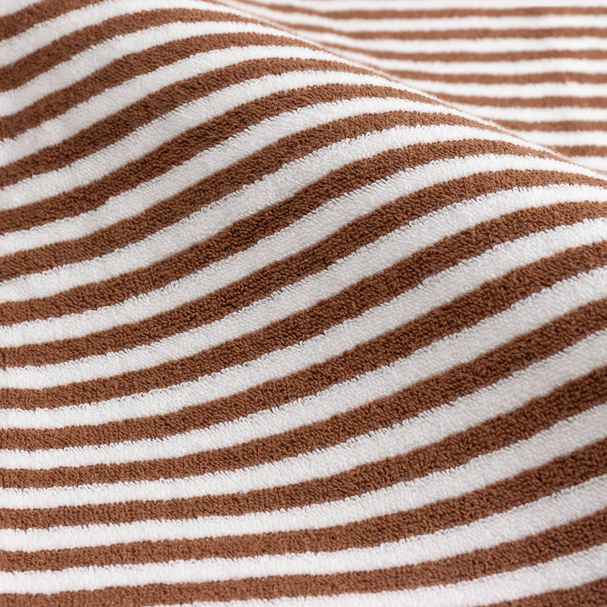 Hebden Striped Cotton Towels, Pecan