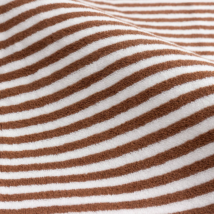 Hebden Striped Cotton Towels, Pecan