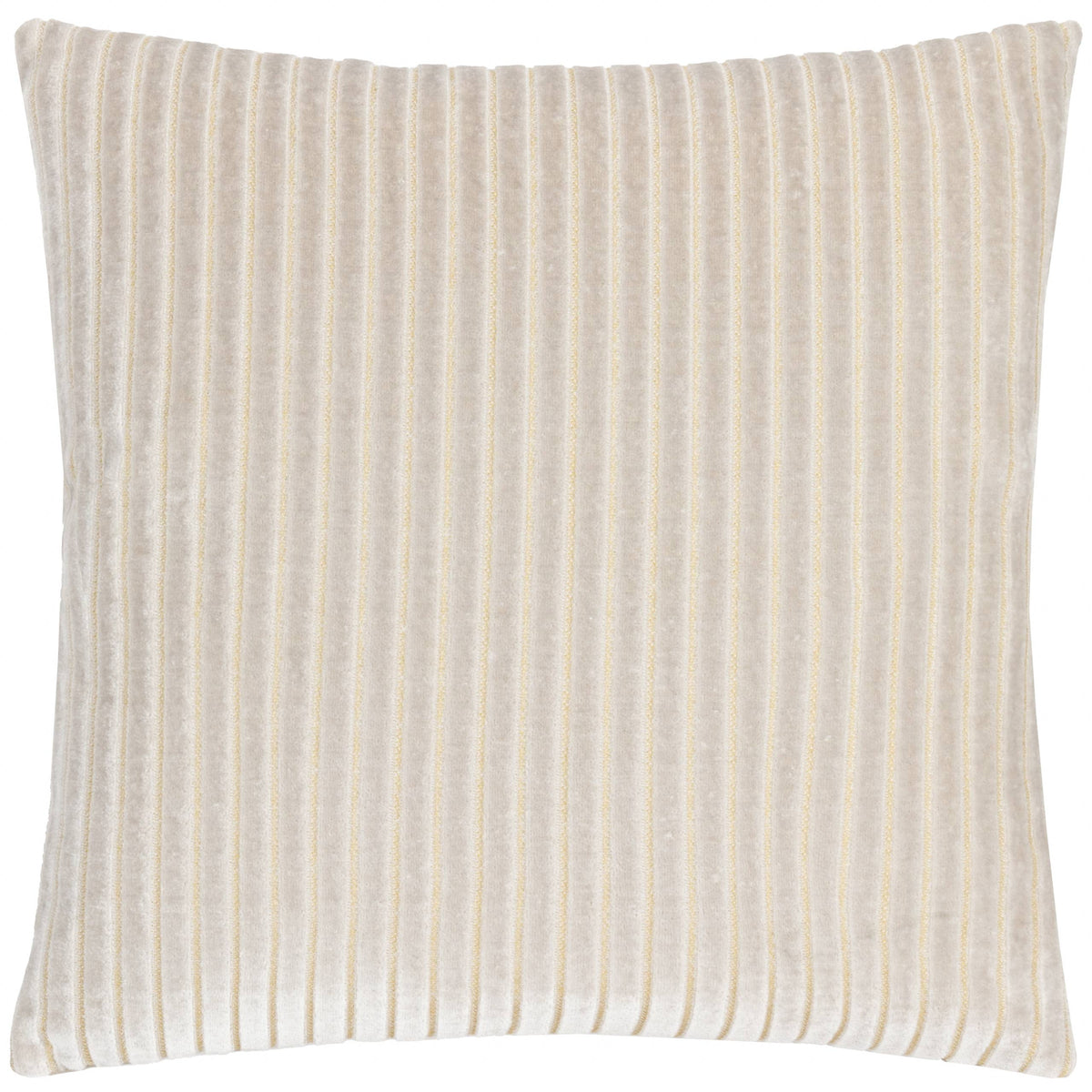 Savoy Stripe Velvet Cushion, Oyster