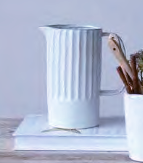 Roberta Ribbed Stoneware Pitcher
