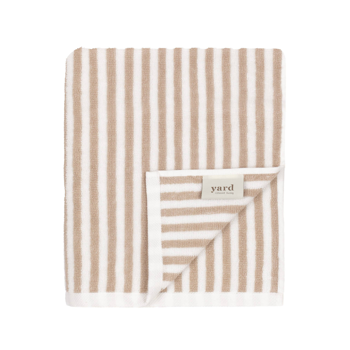 Hebden Striped Cotton Towels, Natural