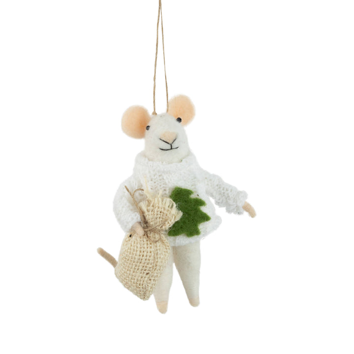 Everett Pine Felt Mouse Ornament