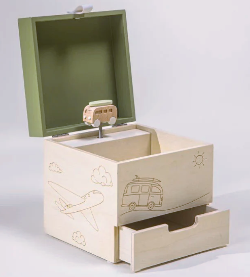 Wooden Musical Souvenir Box by Coco Village