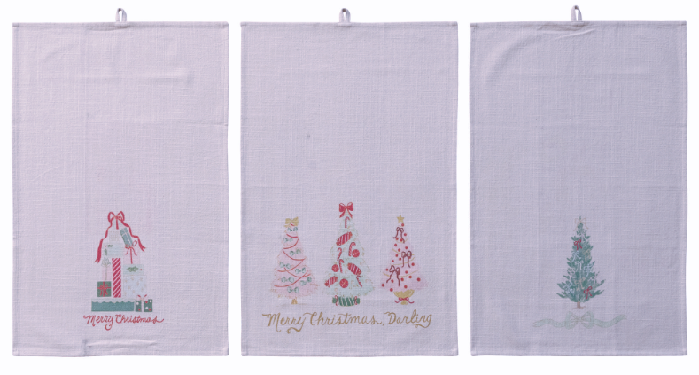 Bows & Boughs Holiday Tea Towel