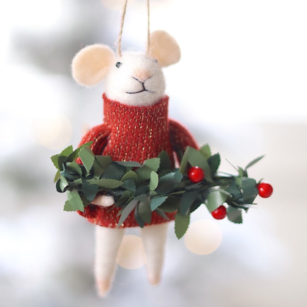 Winter Bough Winston Mouse Ornament