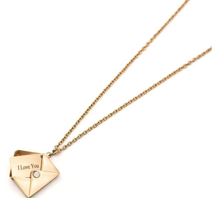 Love Letter 14K Gold Envelope Necklace