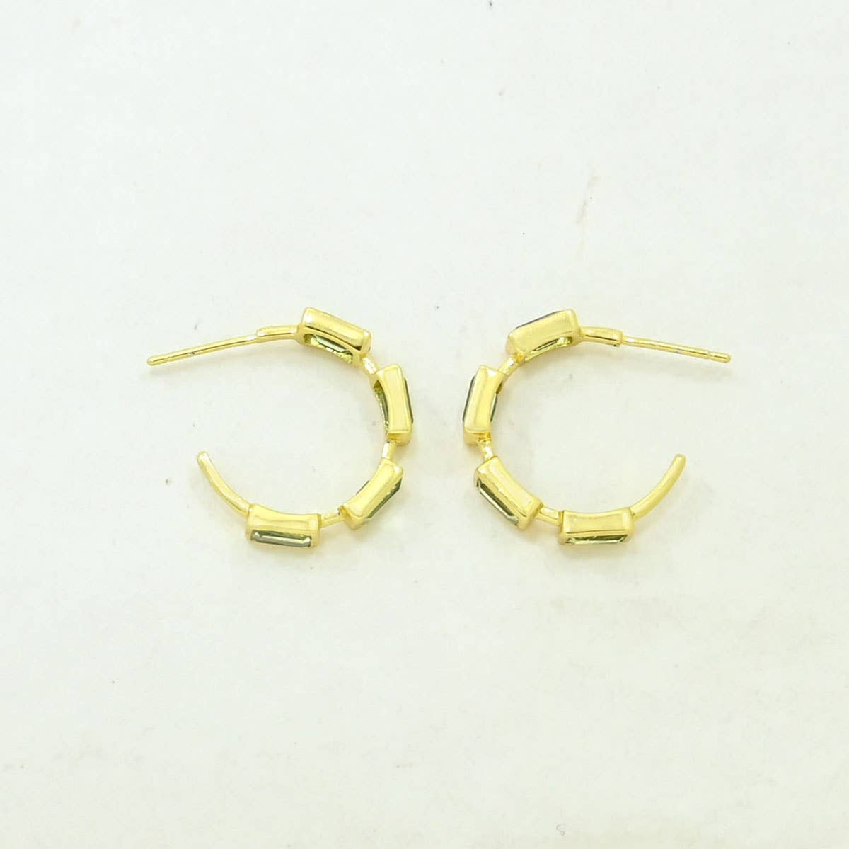 Noyre Berlin Kalani Hoop Earring, Green Amethyst