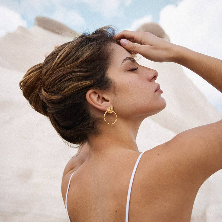 Zeti Twisted Hoop Earrings