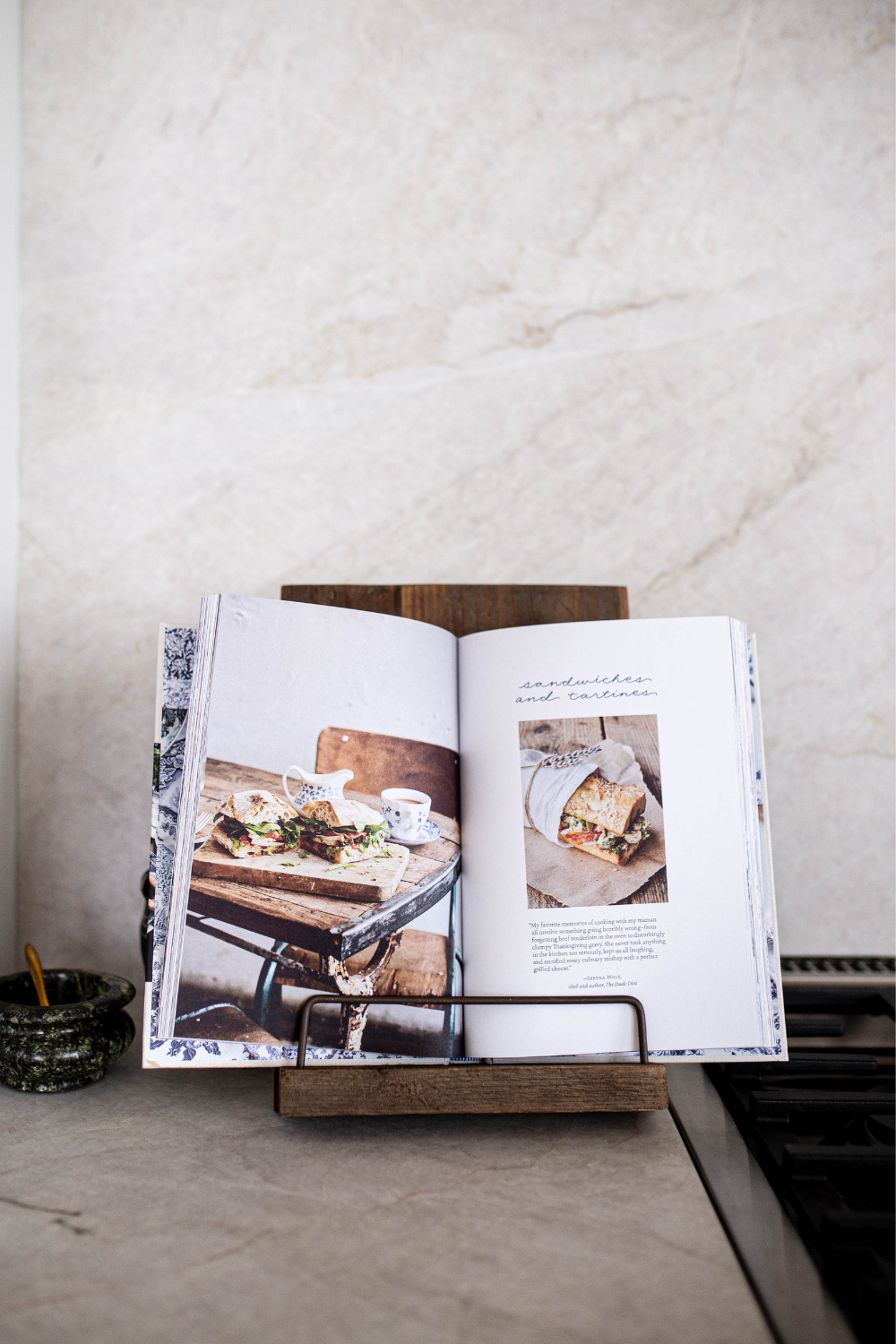 Reclaimed Wooden Cookbook Stand