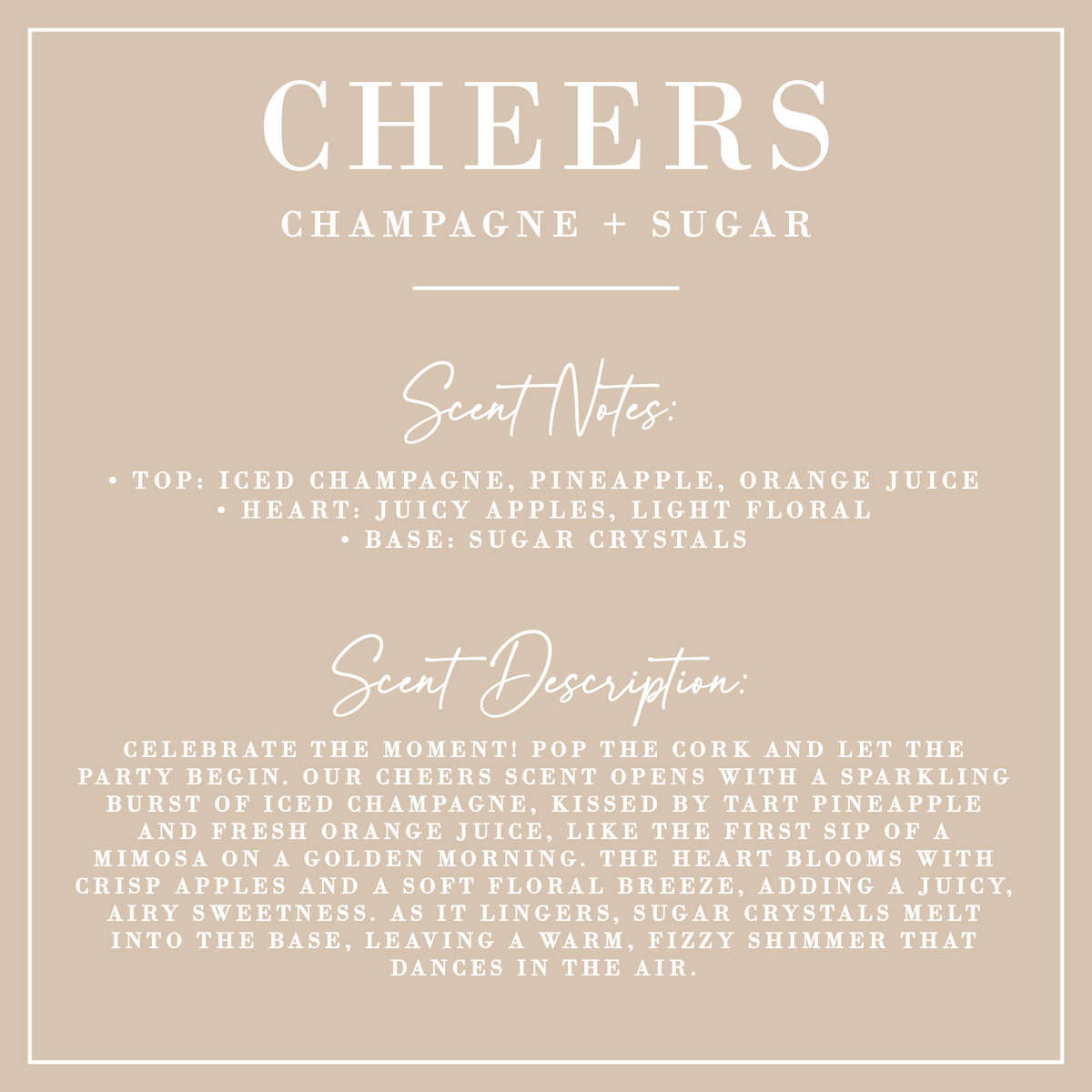 Porter Lane Home Candle, Cheers, Luxe Collection, 12 oz