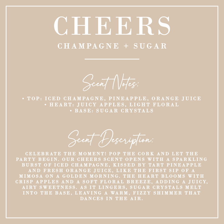 Porter Lane Home Candle, Cheers, Luxe Collection, 12 oz