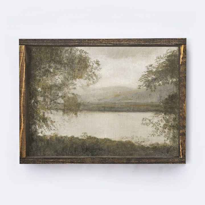 Vintage Landscape Wood Sign Wall Art