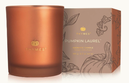 Thymes Pumpkin Laurel 6.5oz Boxed Candle