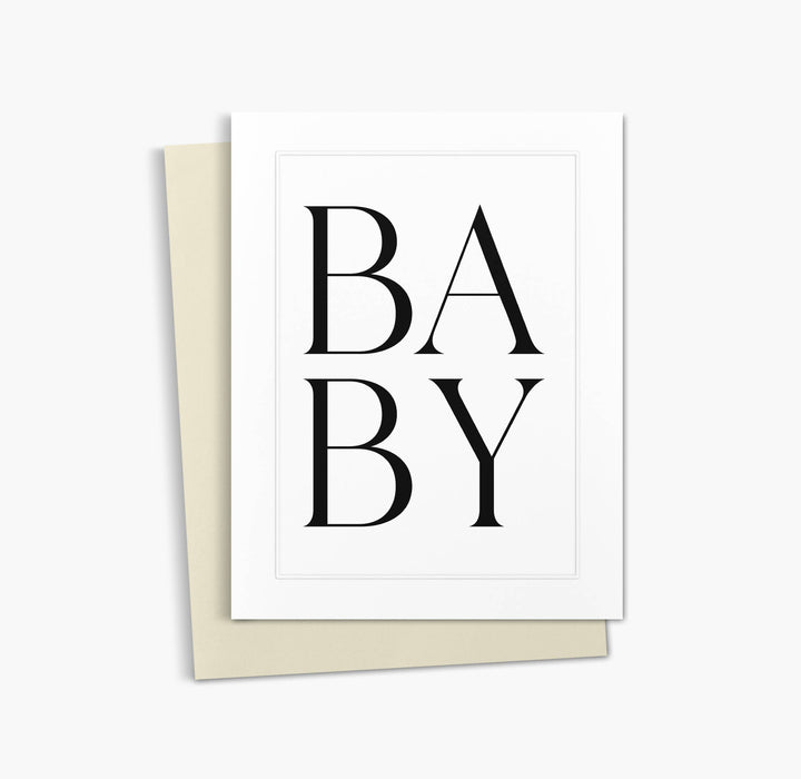 Embossed Border Baby Greeting Card
