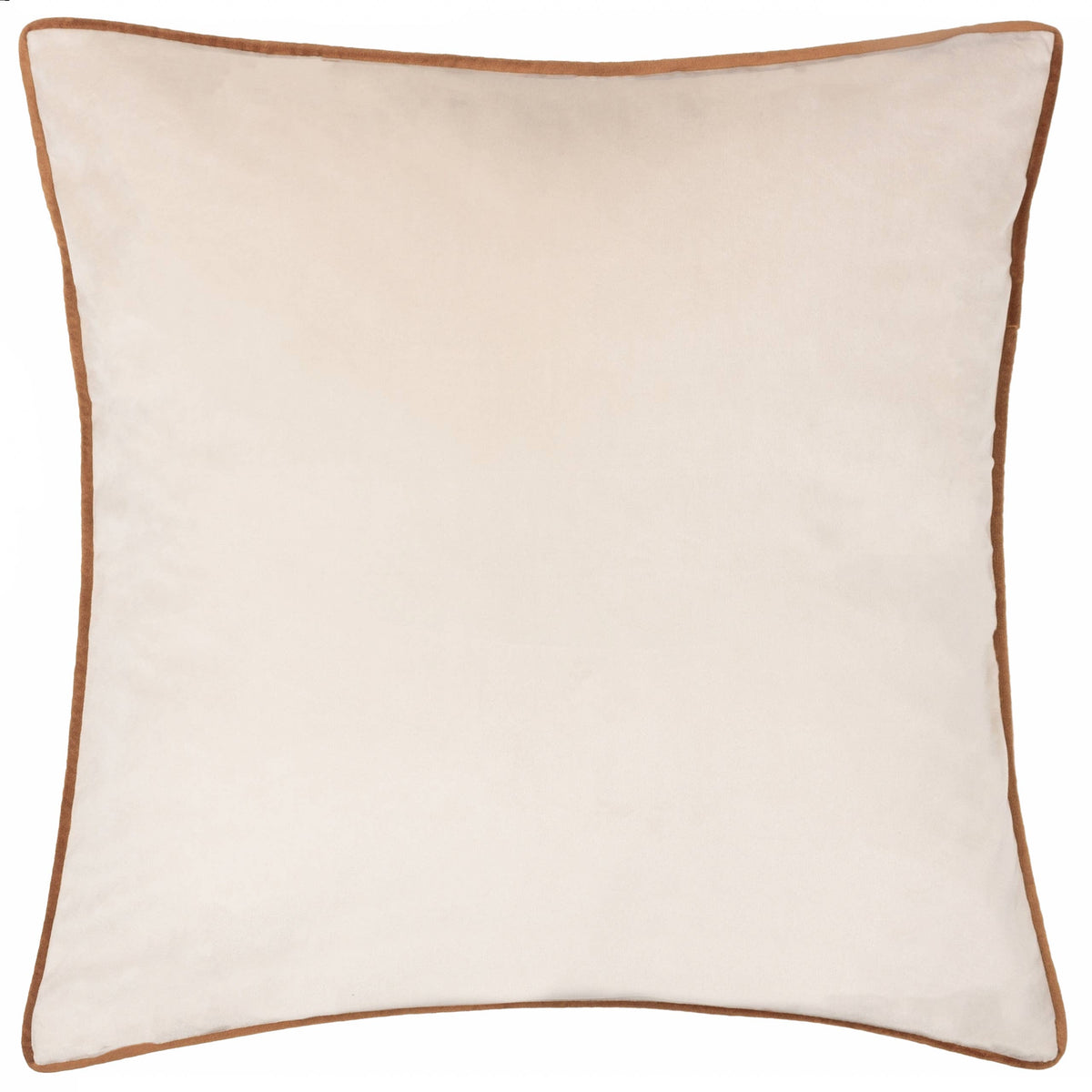 Meridian Velvet Cushion, Ecru/Ginger