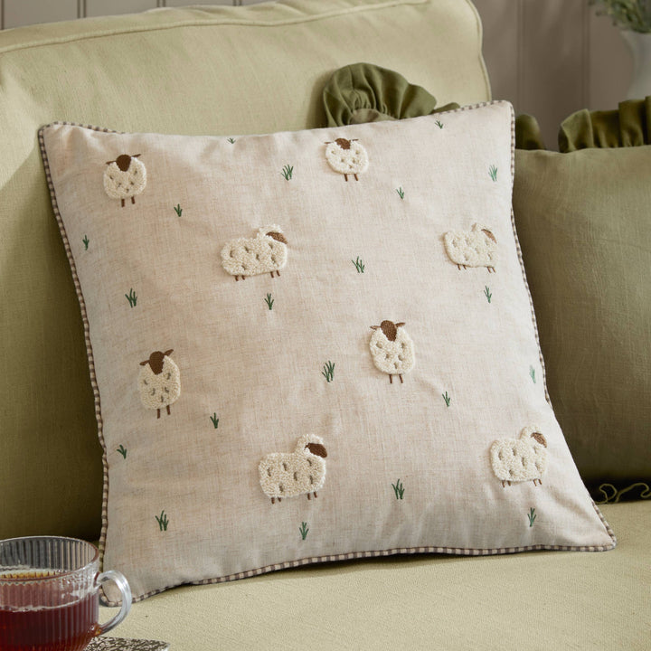Ramble Sheep Tufted Cushion, Natural