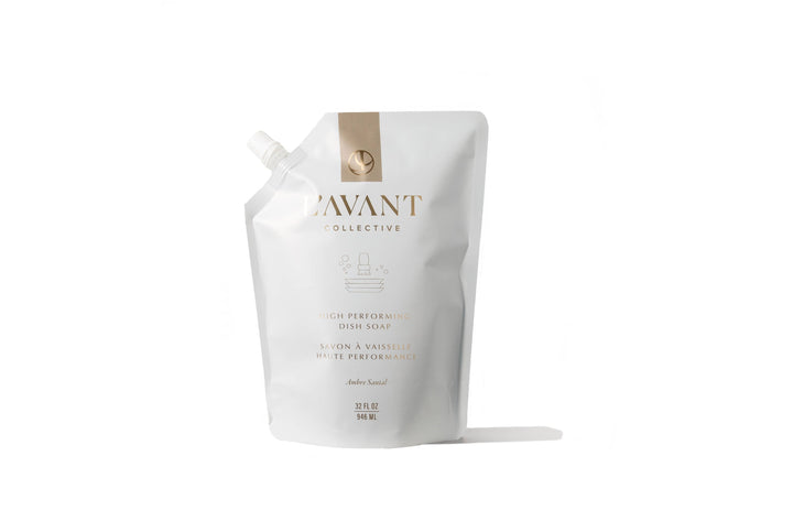 L'AVANT High Performing Dish Soap Refill Pouch, Ambre Santal 32oz