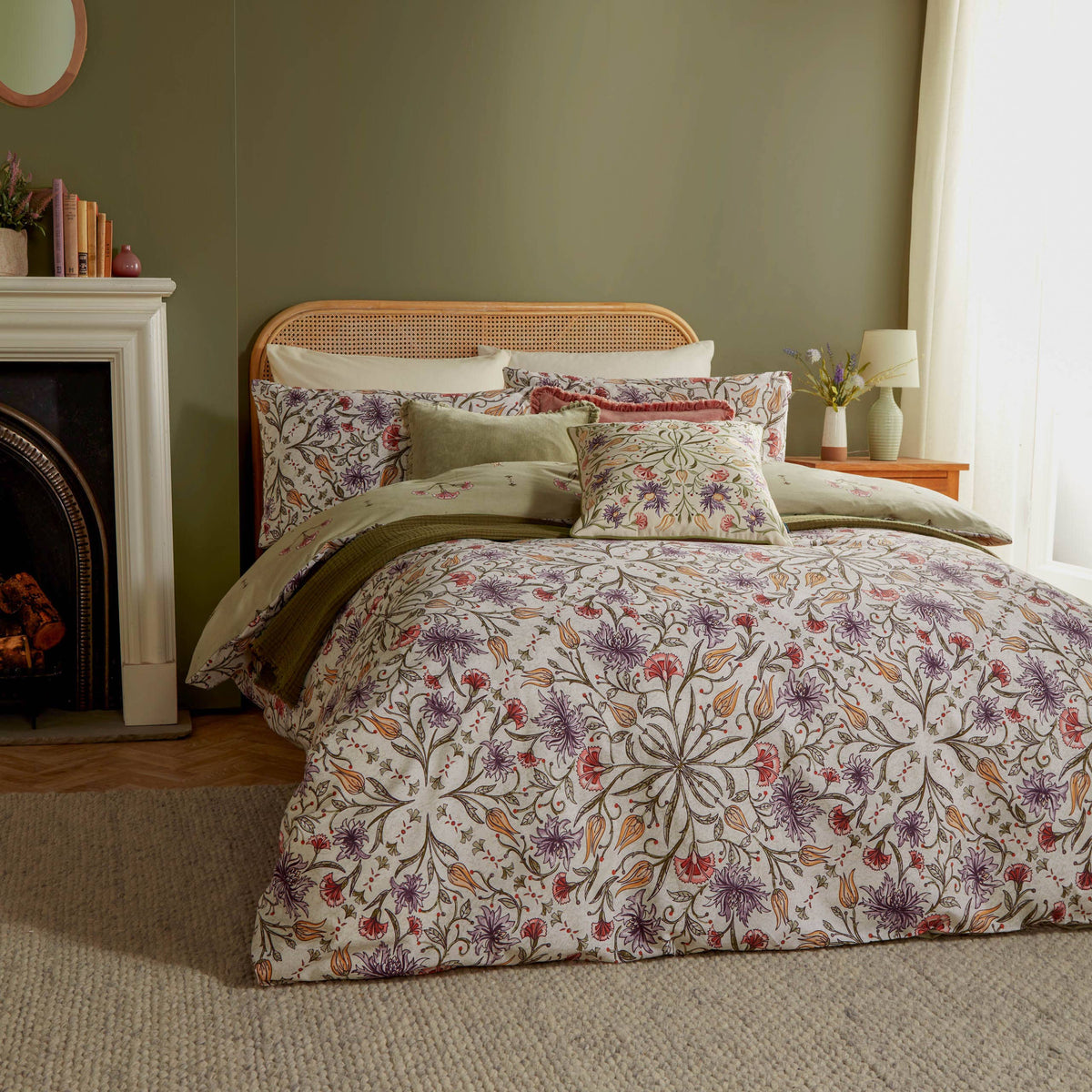 Tilda Floral Printed Duvet Cover Set, Multi