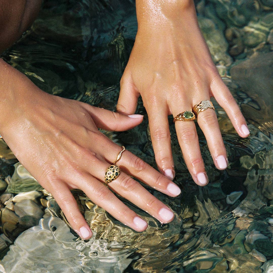 Agapee Mariana Ring, Green Stone