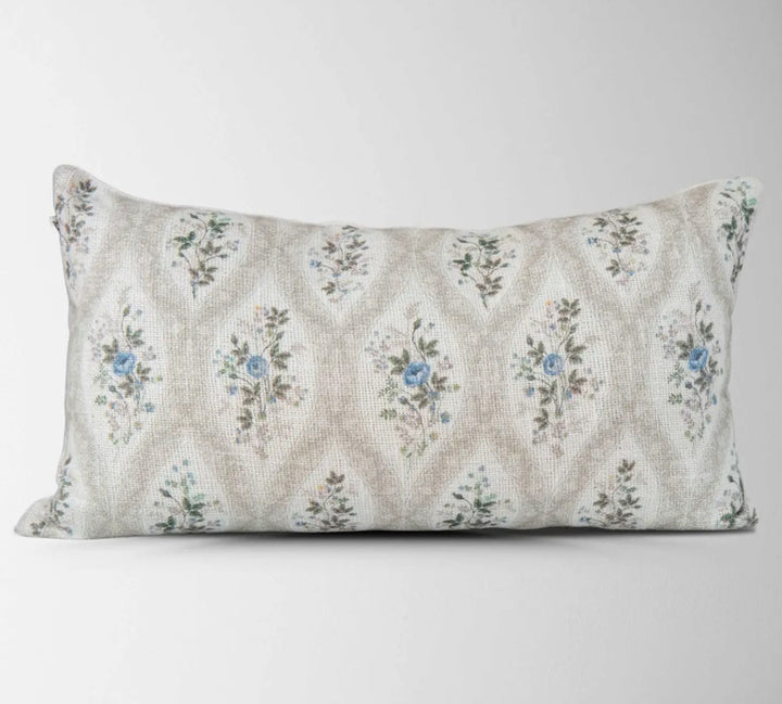 Magnolia Lumbar Pillow, Blue
