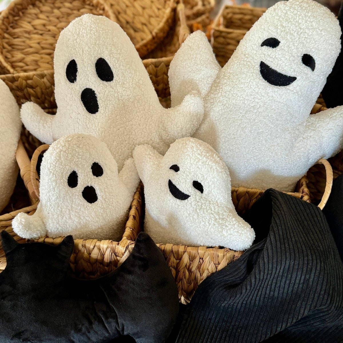 Sherpa Halloween Ghost Pillow
