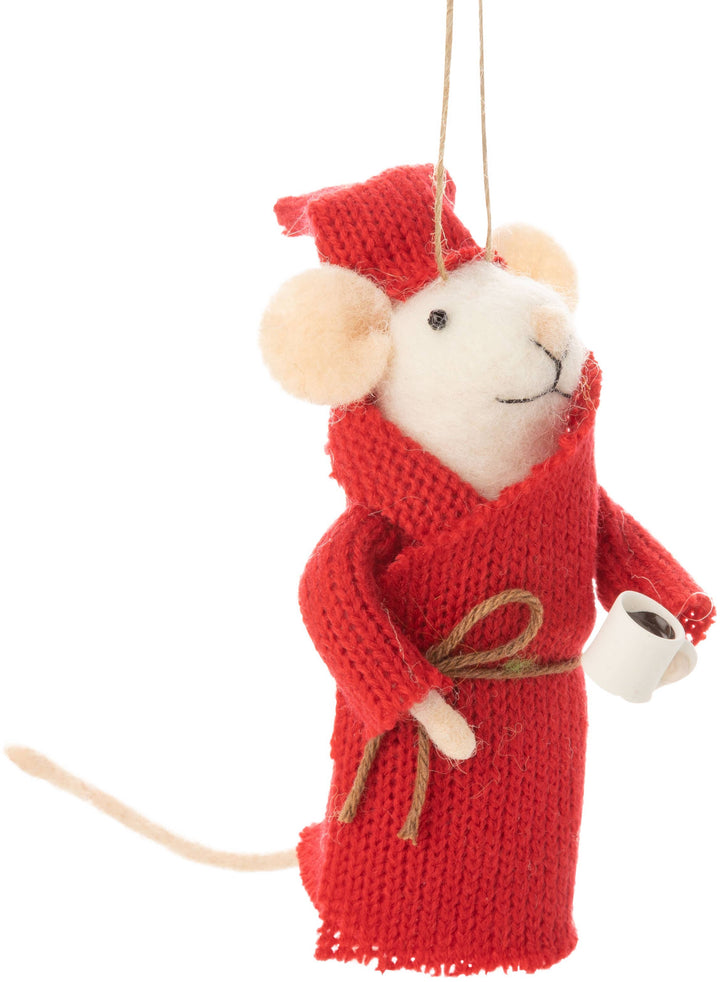 Morning Miles Felt Mouse Ornament