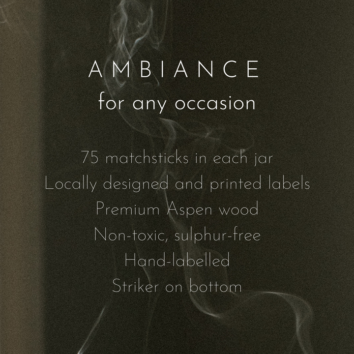 Black Heart Safety Match Apothecary Jar