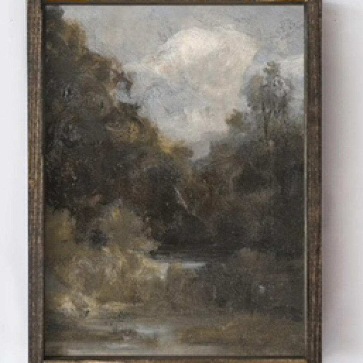 Abstract Landscape Vintage Print, Framed
