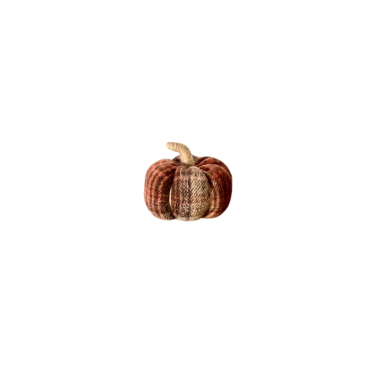 Small Dusty Plaid Pumpkin
