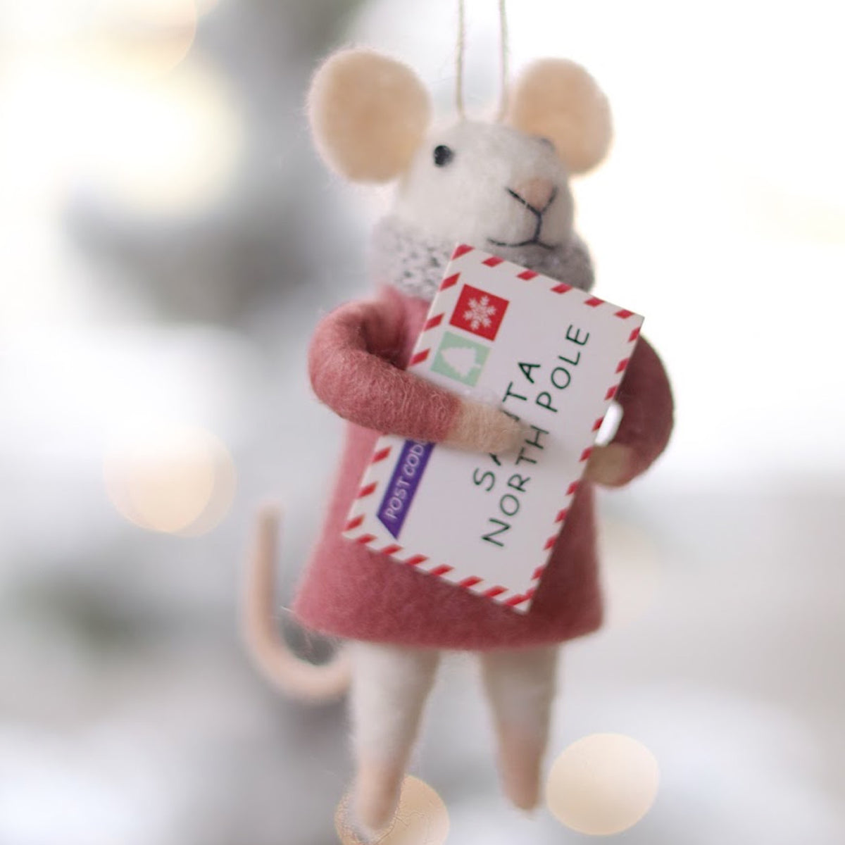 Letter To Santa Lucy Mouse Ornament