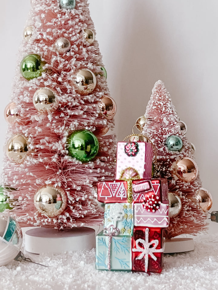 Bows & Boughs Gift Stack Ornament