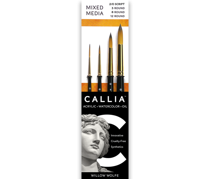 Callia Round Shapes Brush Set, Synthetic Sable, Set 200