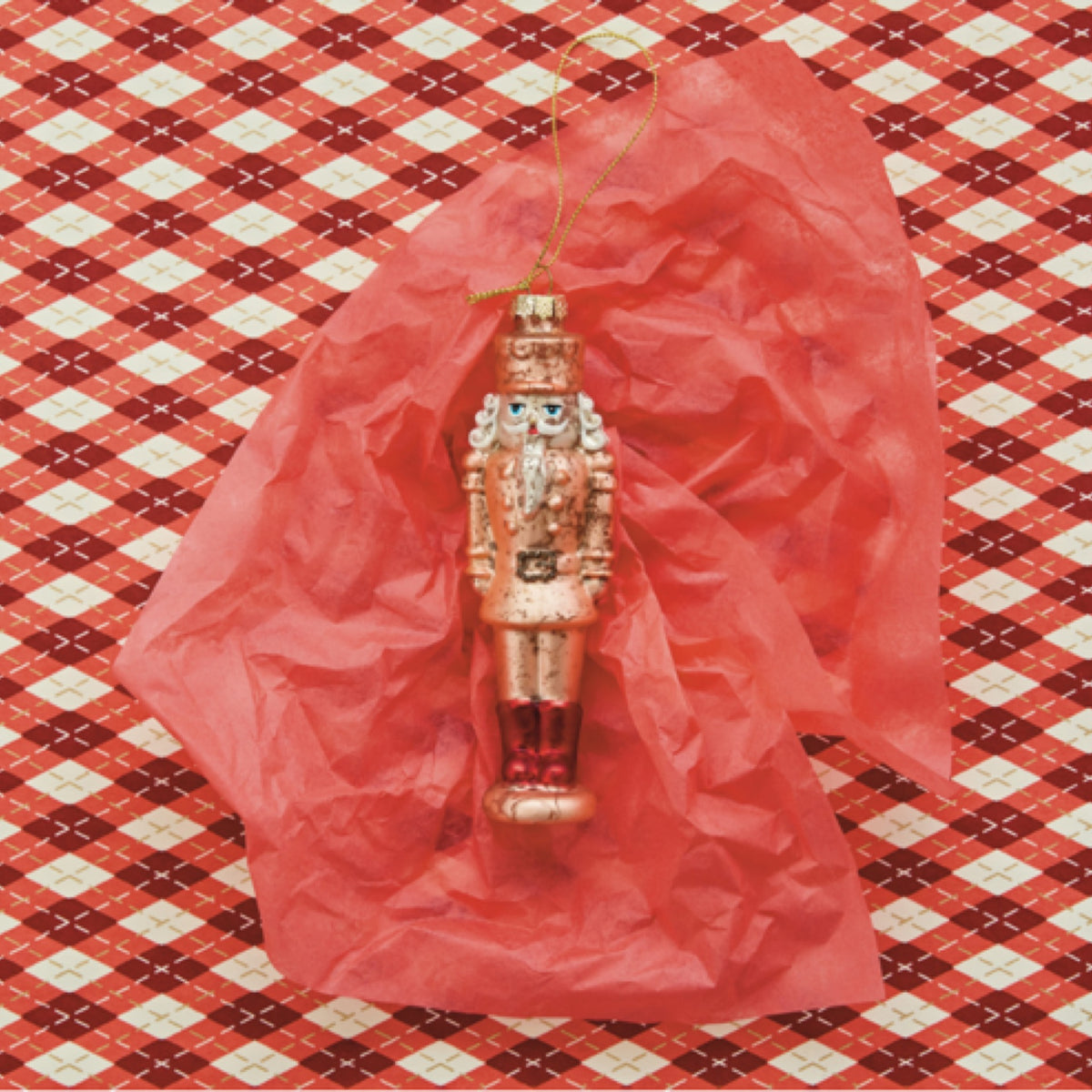 Mercury Glass Nutcracker Ornament