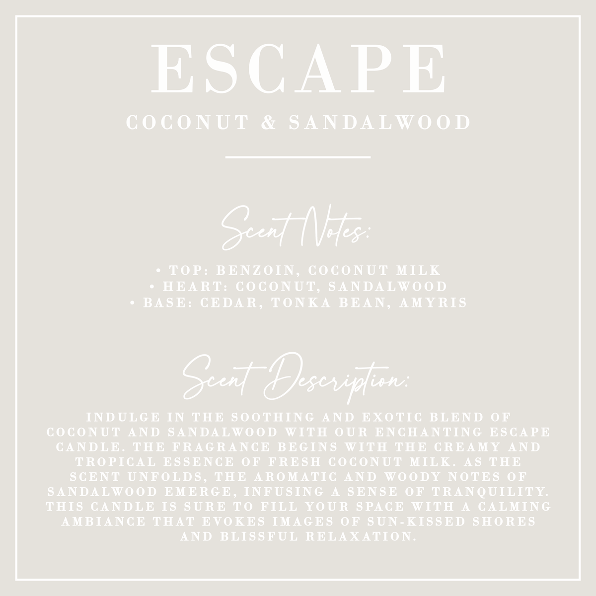 Porter Lane Home Candle, Escape, Luxe Collection, 12 oz