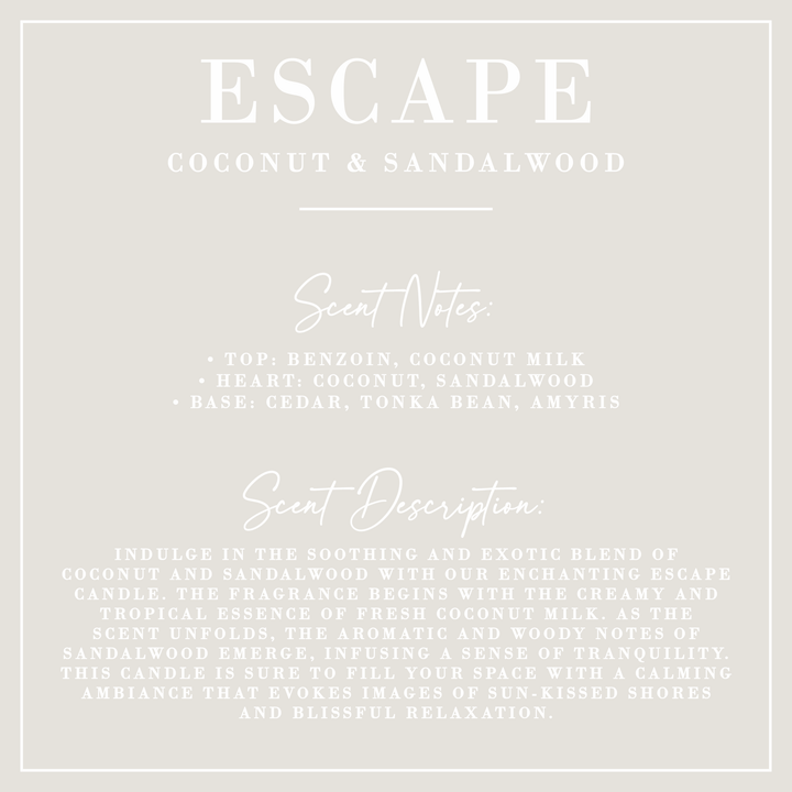 Porter Lane Home Candle, Escape, Luxe Collection, 12 oz