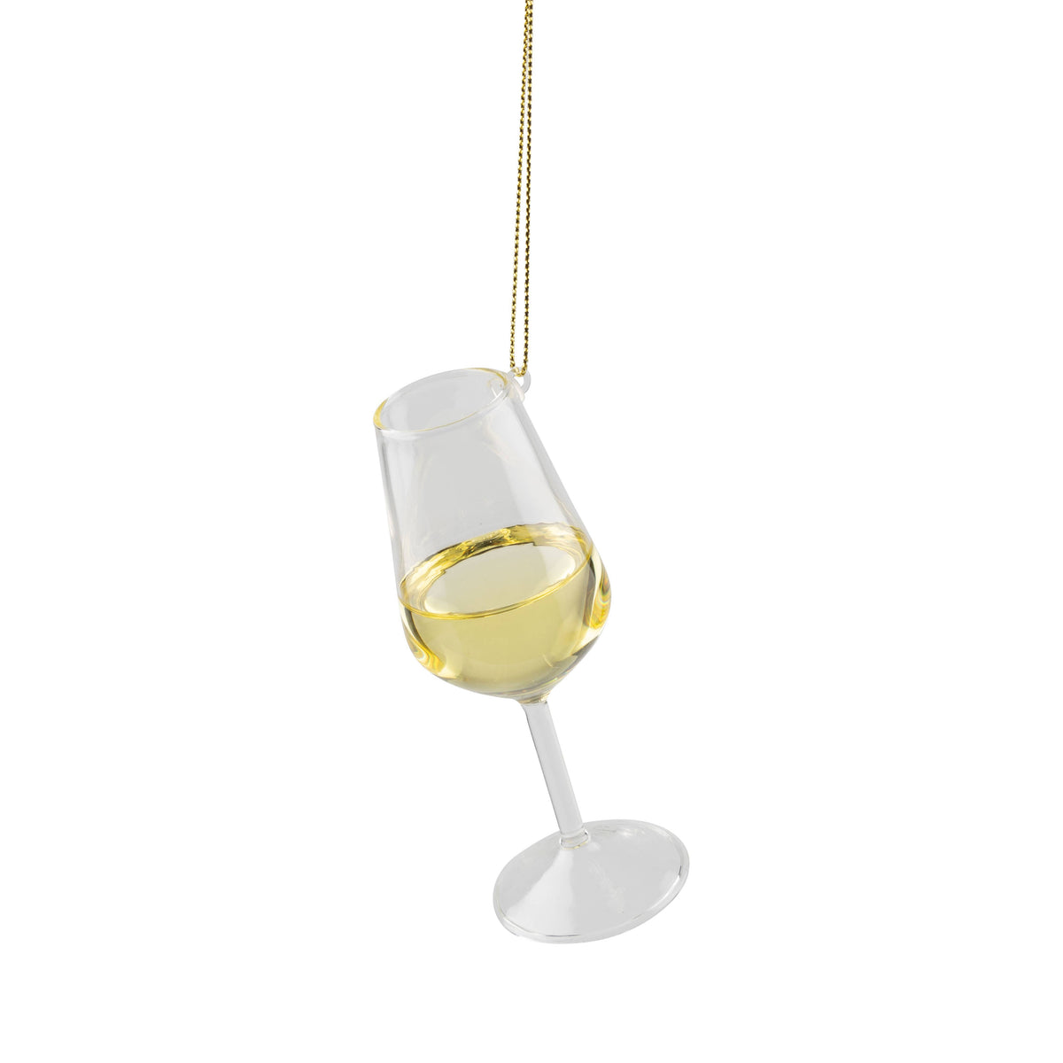 Chardonnay Glow Glass Ornament