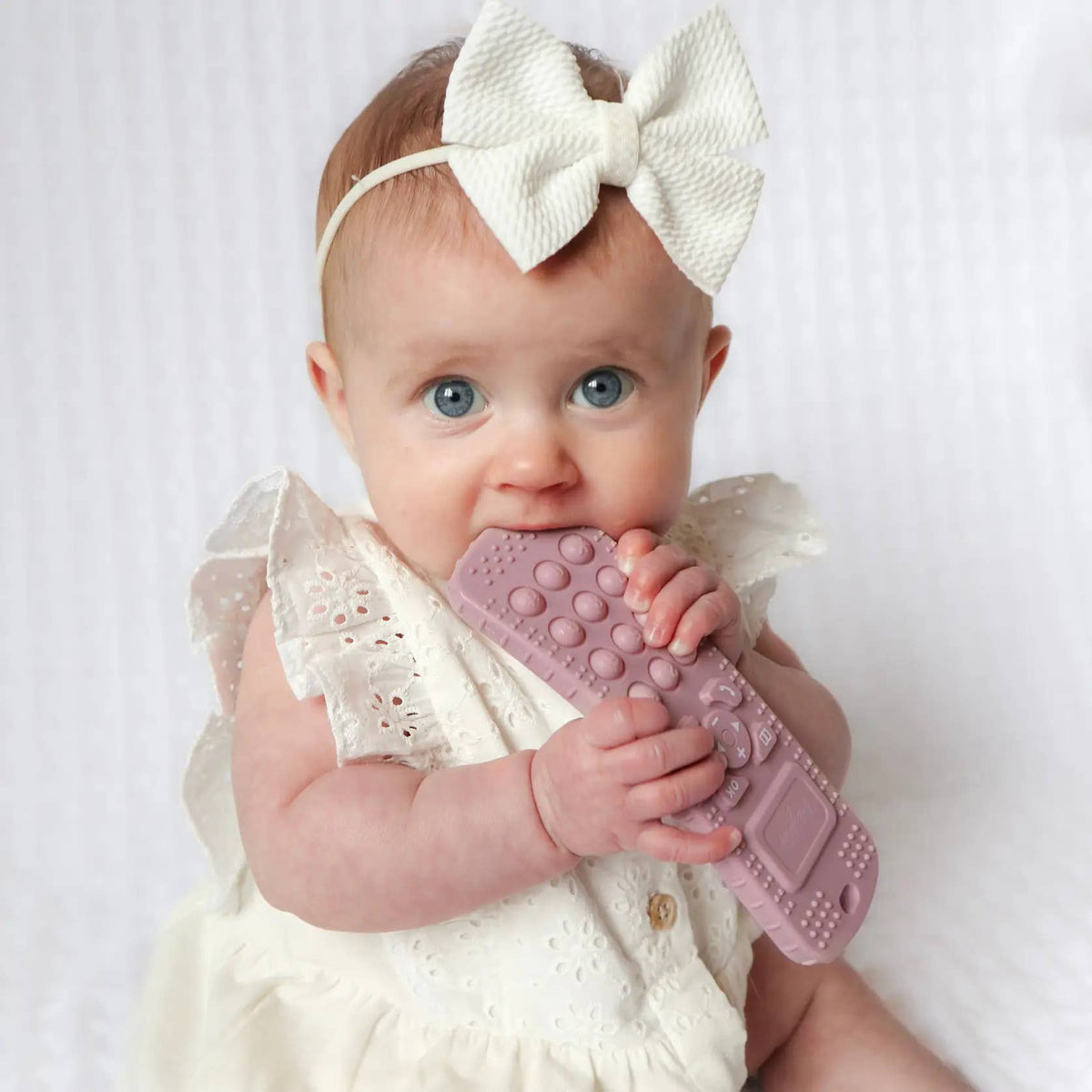 Sensory Popper Teether Phone - Dusty Pink