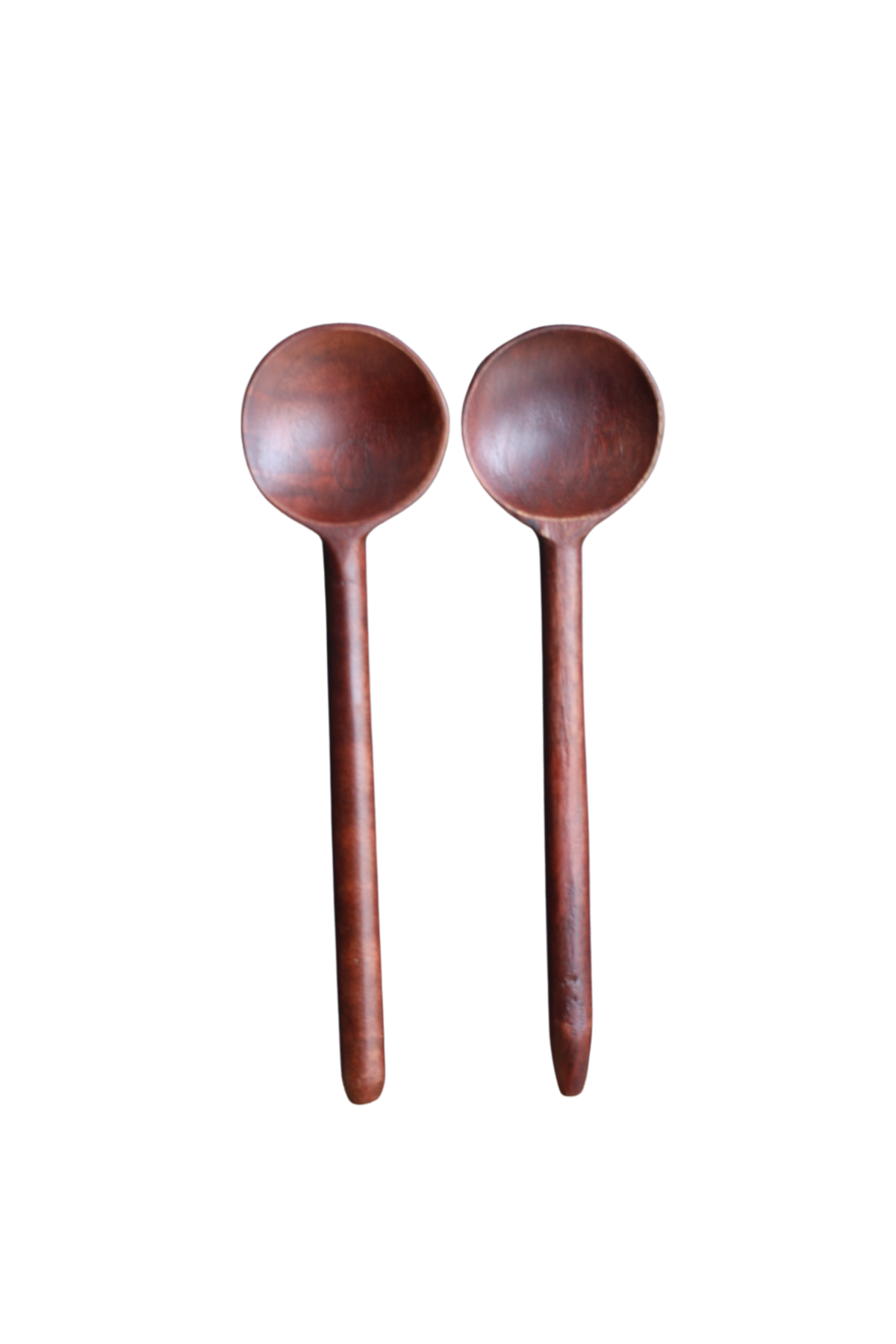 Hand Carved Mango Wood Spoons, Hazelnut, Set of 2