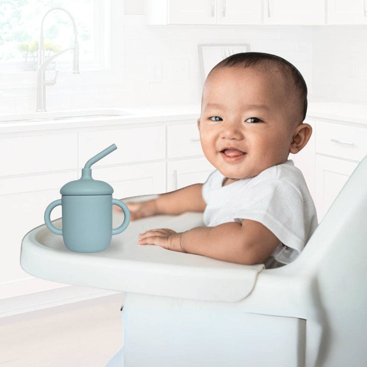 Spill-Proof Sippy Cup with Straw - Sage