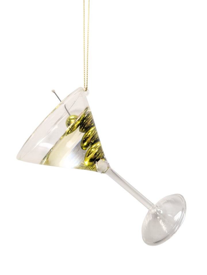Gilded Martini Ornament